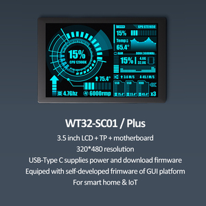 WT32-SC01 Plus ESP32 Touch LCD 3.5 pollici Smart Display 320x480 pannello MCU scheda di sviluppo integrato WiFi-BT WT SC01