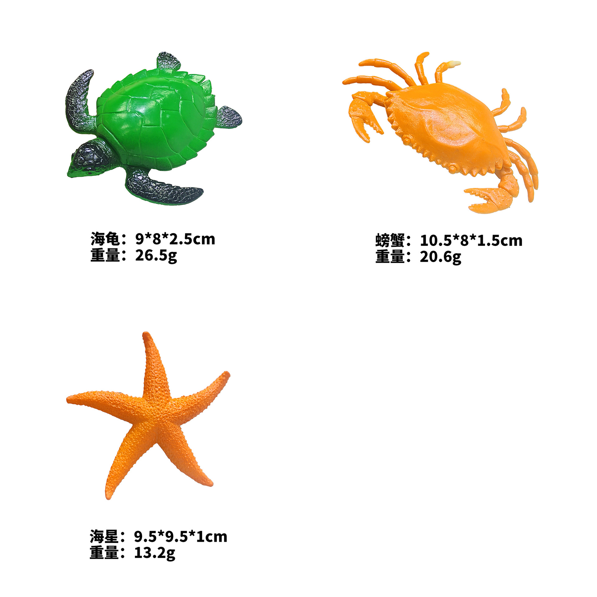 Sea Turtle + Crab + Starfish