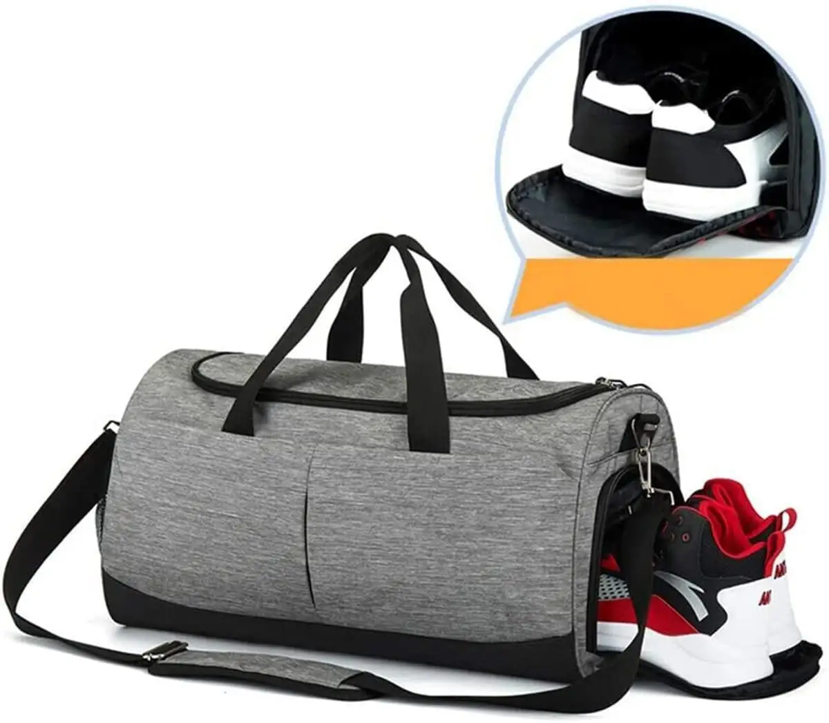 Saco De Duffle Impermeável Com Sapatos Compartimento De Viagem Holdall Saco De Bagagem Dobrável Viagem Duffel Sports Gym Bag