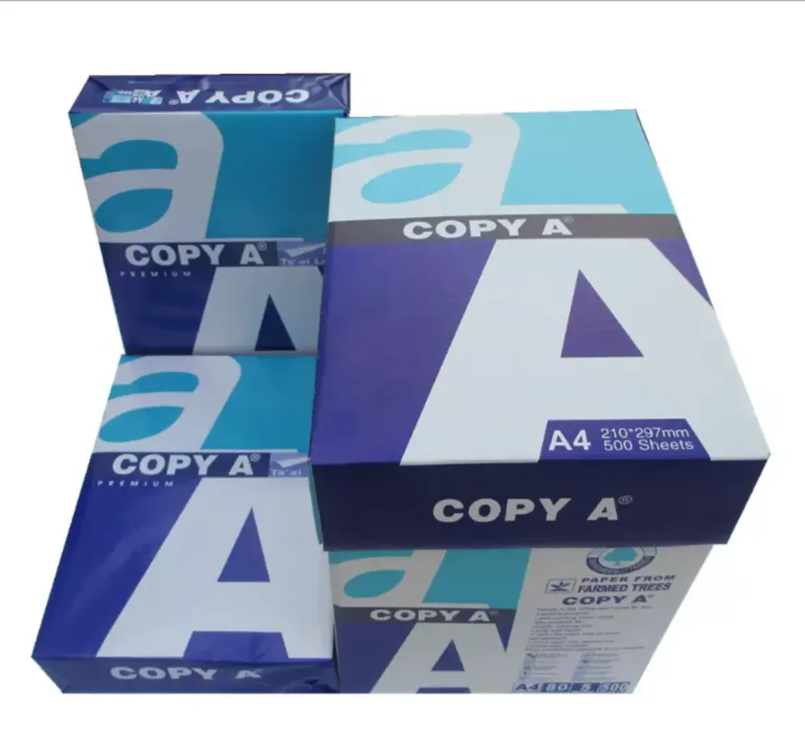 70gsm 75gsm 80gsm A4 copia stampa doppio bianco stampante ufficio copia carta