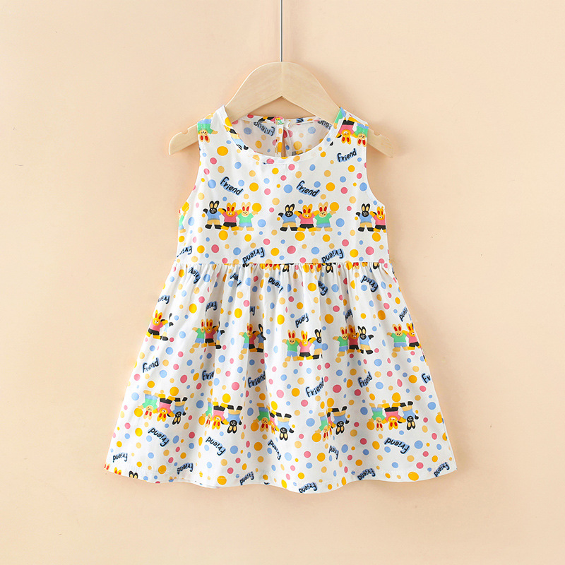 Dot rabbit cotton skirt