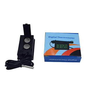 Pantalla LCD Medidor de temperatura Detector Coche Nevera Incubadora Tanque de peces Termómetro digital con sensor y sonda