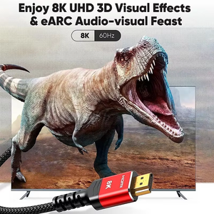Rote Farbe Premium HDMI 2.1V 48 Gbit/s Kabel 60Hz 8K HDMI zu HDMI 2.1 Kabel 8K Rote Farbe für Ultra HDTV Projektor Computer Monitor - Product Image 3