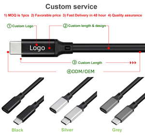 Bilgisayar kabloları USB 3.1 Gen2 10Gbps USB tip-c erkek USB-C kadın uzatma veri kablosu - Product Image 1