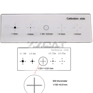 Fábrica 909 Portaobjetos de calibración de microscopio Portaobjetos de microbiología de laboratorio de vidrio - Product Image 2