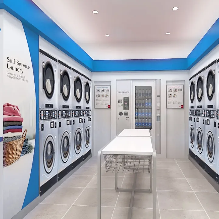 Laundromat comercial Máquina De Lavanderia 12 a 25kg Totalmente Automático Coin Card Operado Máquina De Lavar Roupa Empilhada e Máquina De Secagem