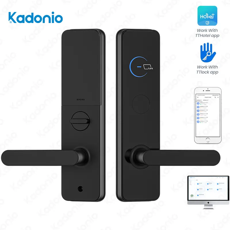 Kadonio Carte clé d'hôtel à bas prix Interrupteur à économie d'énergie Serrure de porte simple intelligente avec système logiciel de gestion