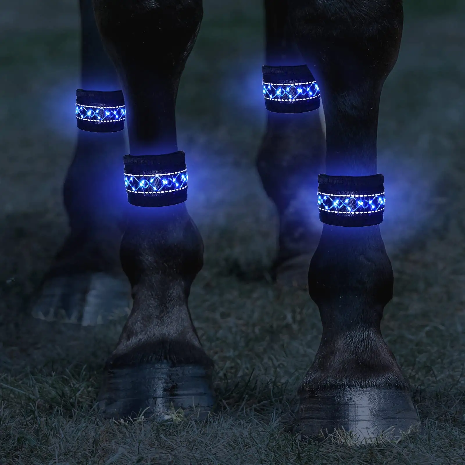 Botas de caballo LED Tachuela de caballo LED Equipo de seguridad de visibilidad ajustable Deportes al aire libre Equipo de equitación nocturna ecuestre