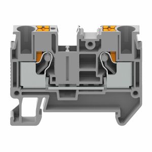 Ordinary 2-Wire <strong>Push</strong> Button <strong>Terminal</strong> <strong>Blocks</strong> with Spring Type Testing Socket 1-2200-1201 Wiring <strong>Terminals</strong> Side Center Markings - Product Image 3