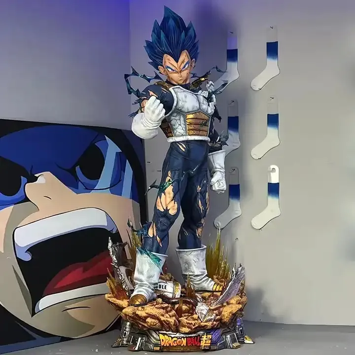 Custom Japan Beroemde Hars Figuur Dragon Ball Anime Karakter Levensgrote Goku En Vegeta Standbeeld Glasvezel Sculptuur