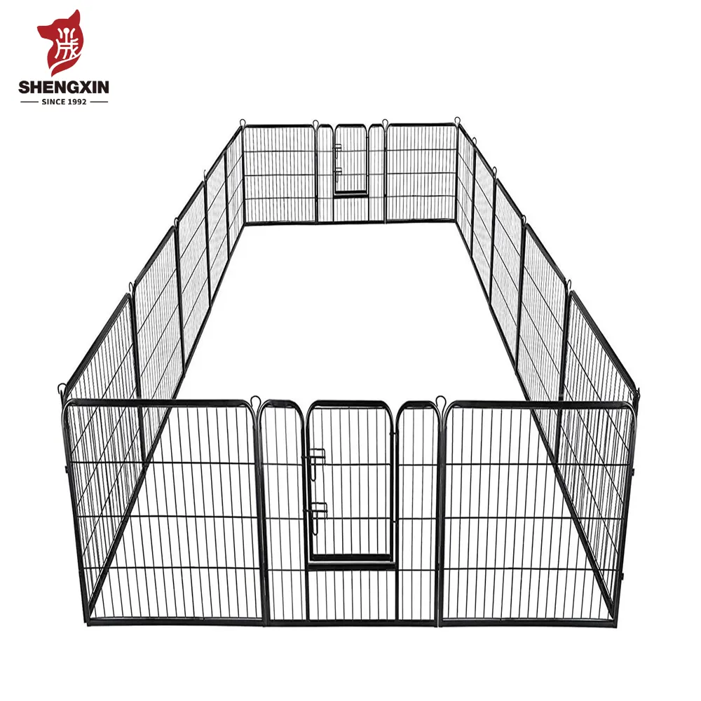 Портативный прозрачный манеж для собак сверхпрочный металлический проволочный забор для собак на открытом воздухе для больших собак