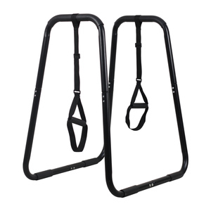 All in <strong>One</strong> Whole Black <strong>Parallel</strong> Bars with Stay Cord Exercise Arms Core Abdominal Training Machine - Product Image 1