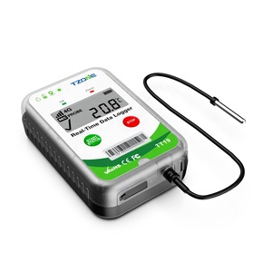 Tzone TT19EX 4G GPS <span class=keywords><strong>Sensor</strong></span> de Monitor de Temperatura do Geladeira WiFi <span class=keywords><strong>Digital</strong></span> LCD Registrador de Umidade e Temperatura
