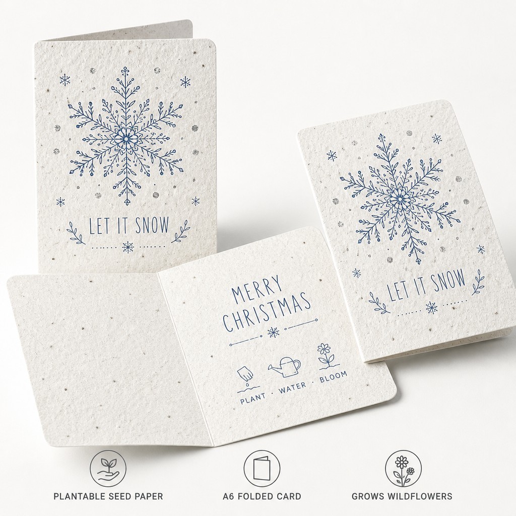 Carte de graines de flocon de neige