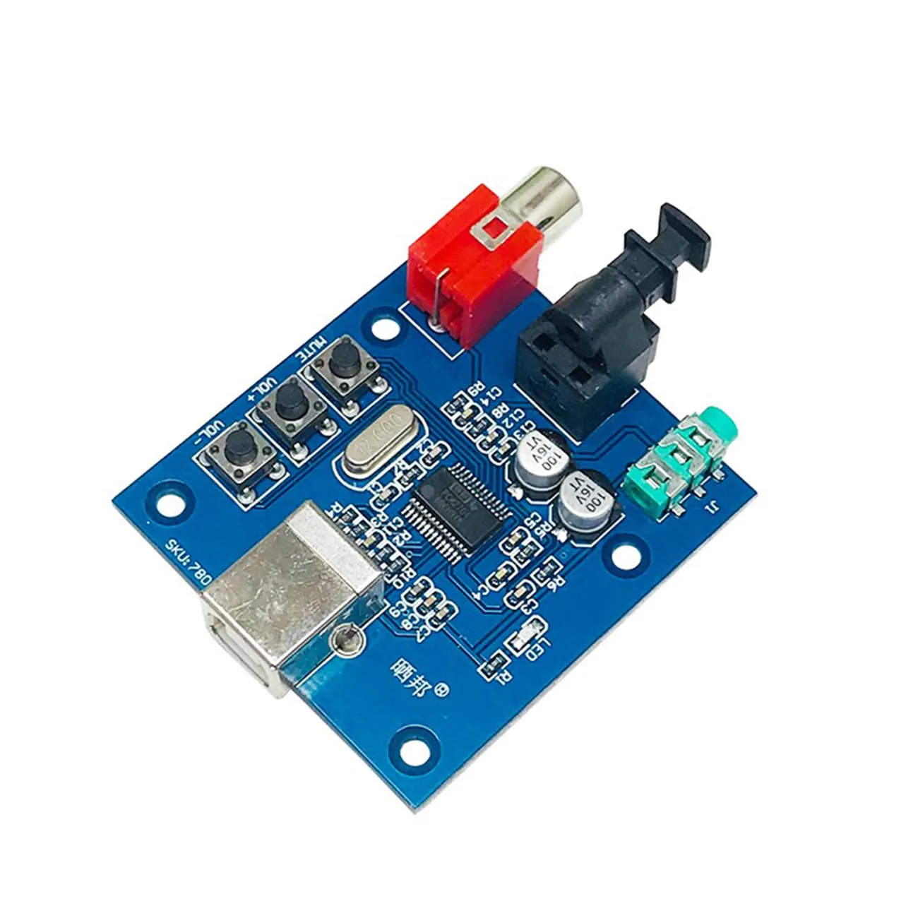 PCM2704 Audio DAC da USB a S/PDIF scheda di decodifica scheda Audio 3.5mm modulo HiFi analogico in fibra ottica coassiale senza Driver