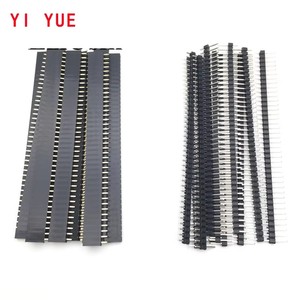 20 adet 10 Pairs 40 Pin 1x40 tek sıra erkek ve kadın 2.54 bozulabilir Pin başlık PCB JST bağlayıcı şerit Arduino için siyah