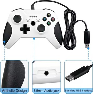 Hotest USB เกมแพดแบบมีสายสำหรับ Xbox One/PC Windows 6แกนจอยสติ๊กแบบสั่นสะเทือน Microsoft สำหรับ Xbox Series ตัวควบคุมวิดีโอเกม Mando - Product Image 3