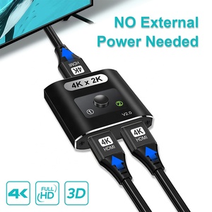 HDM1 Switch 4K 60Hz, HDM1 2,0 Switcher 2 en 1 Out Divisor bidireccional de aluminio 2x1/1x2 Compatible para Switch (rojo) - Product Image 4