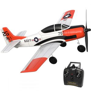 HYUE T-28飞机特洛伊400毫米翼展2.4G RC 4CH飞机固定翼飞机，带Xpilot陀螺仪系统初学者 - Product Image 1