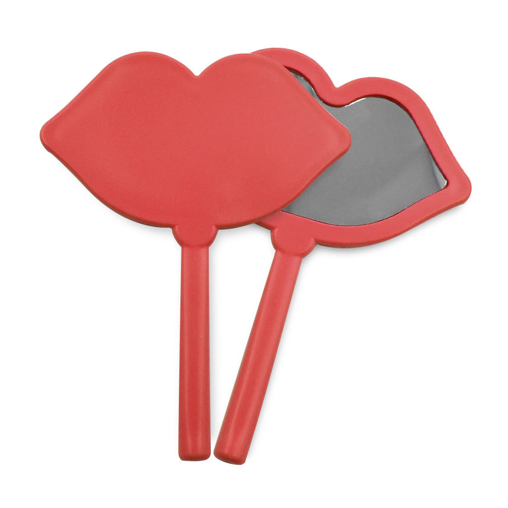 espejo de boca roja