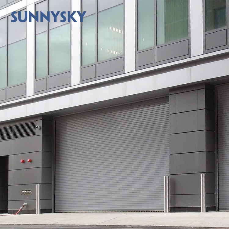 Customized size rolling roll up garage door with glass panel