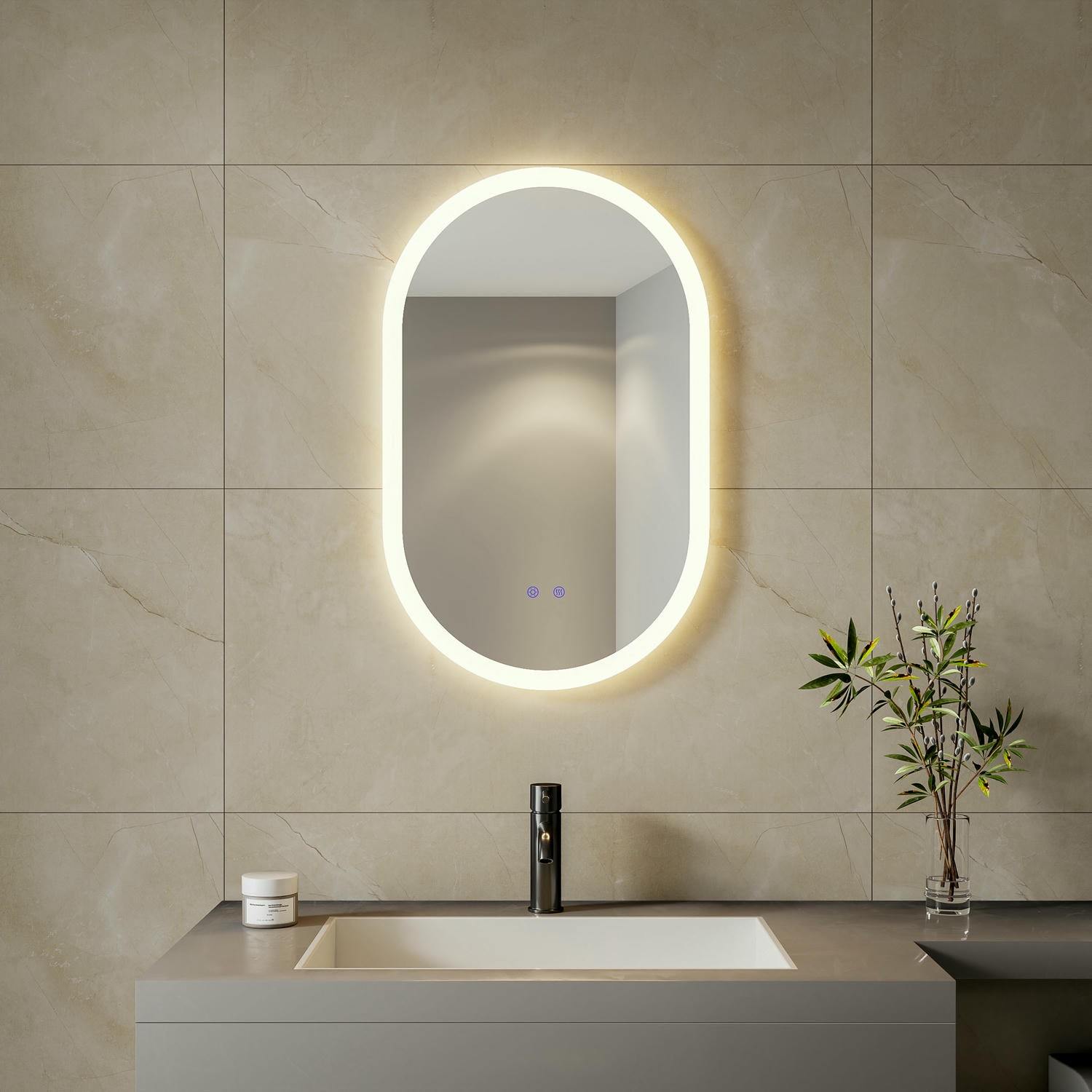 DP518 PC Oval Bathroom Mirror
