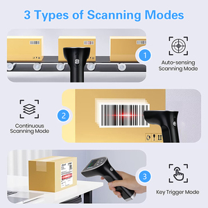 Fabricante de Ventas Directas Bluetooth 2D Qr lector de código de barras de mano inalámbrico escáner de código de barras con pantalla táctil LED - Product Image 4