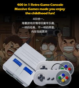 Consola de juegos Retro 400 integrada, portátil, para toda la familia, 8 bits, 2 mandos - Product Image 4