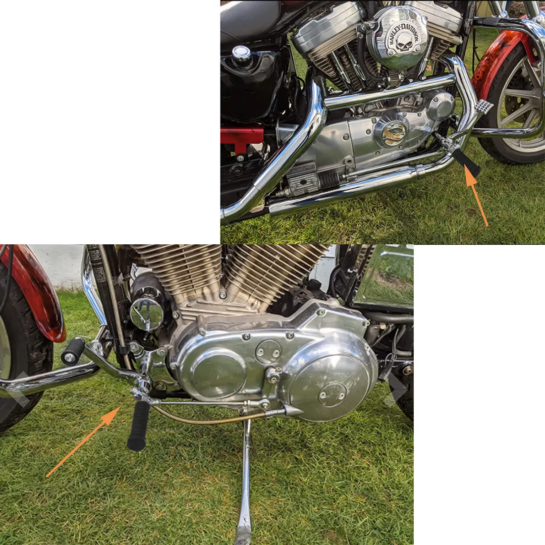 Krom motosiklet ileri kontrol için Harley Sportster XL 883 1200 1991-2003 bağlantı kolu kolu ayak mandal