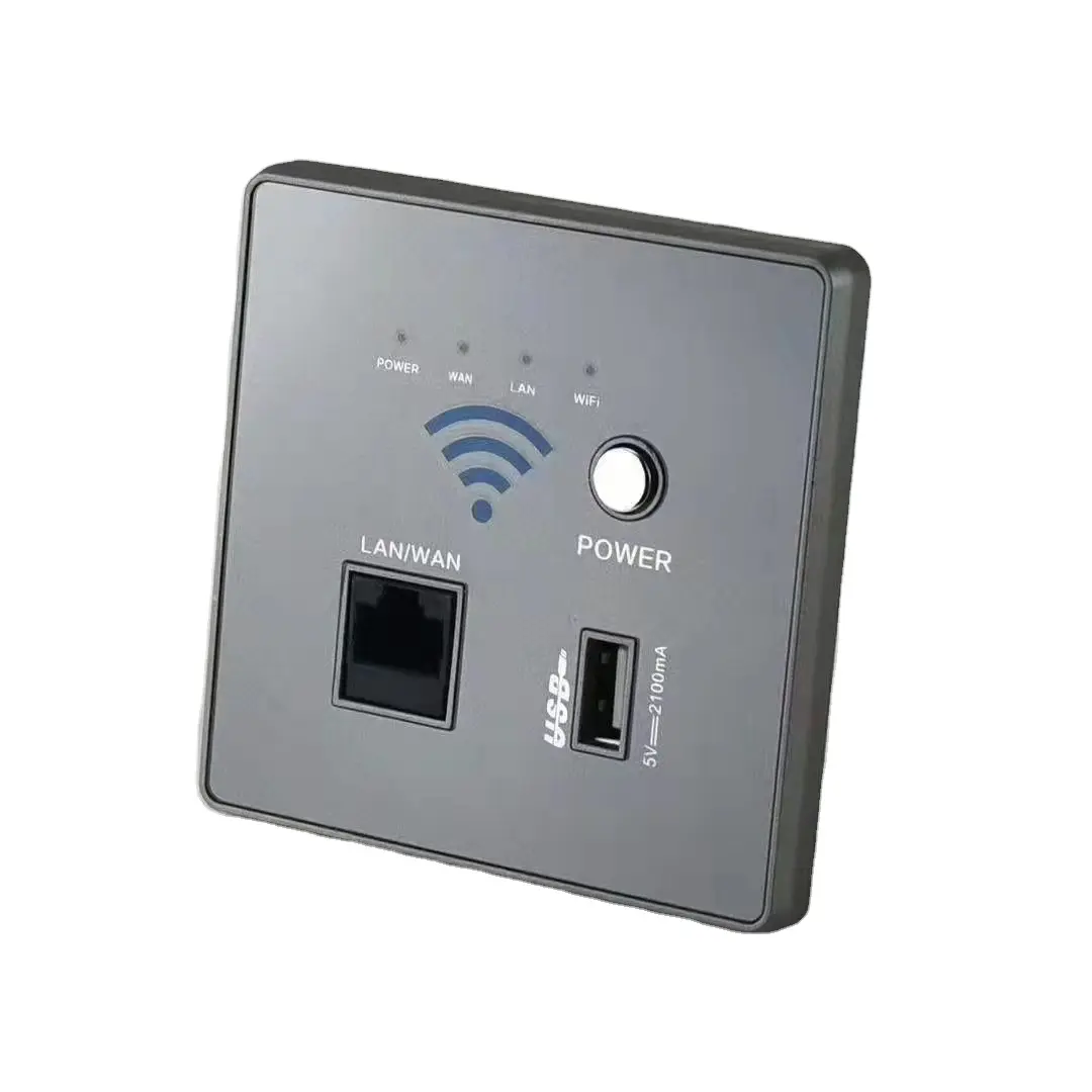 Ponto de acesso wifi interno 300mbps, montagem de parede moderna, roteador sem fio com portátil usb