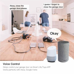 AC100-240V TUYA WIFI Garagentor-Controller-Kit mit Magnets ensor unterstützung Alexa, Google Home Sprach steuerung, Timer - Product Image 5