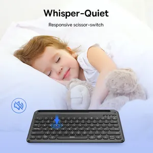 Teclado inalámbrico Bluetooth 5,1 para iPad K02 ultrafino 3 modos 10000mAh recarga de batería 78 teclas Mini teclado - Product Image 6