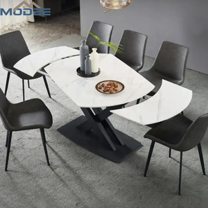 Living Room Retractable Folding Dining <strong>Table</strong> Modern Rock Plate Rectangular New Marble <strong>Rotary</strong> Deformation Dining <strong>Table</strong>
