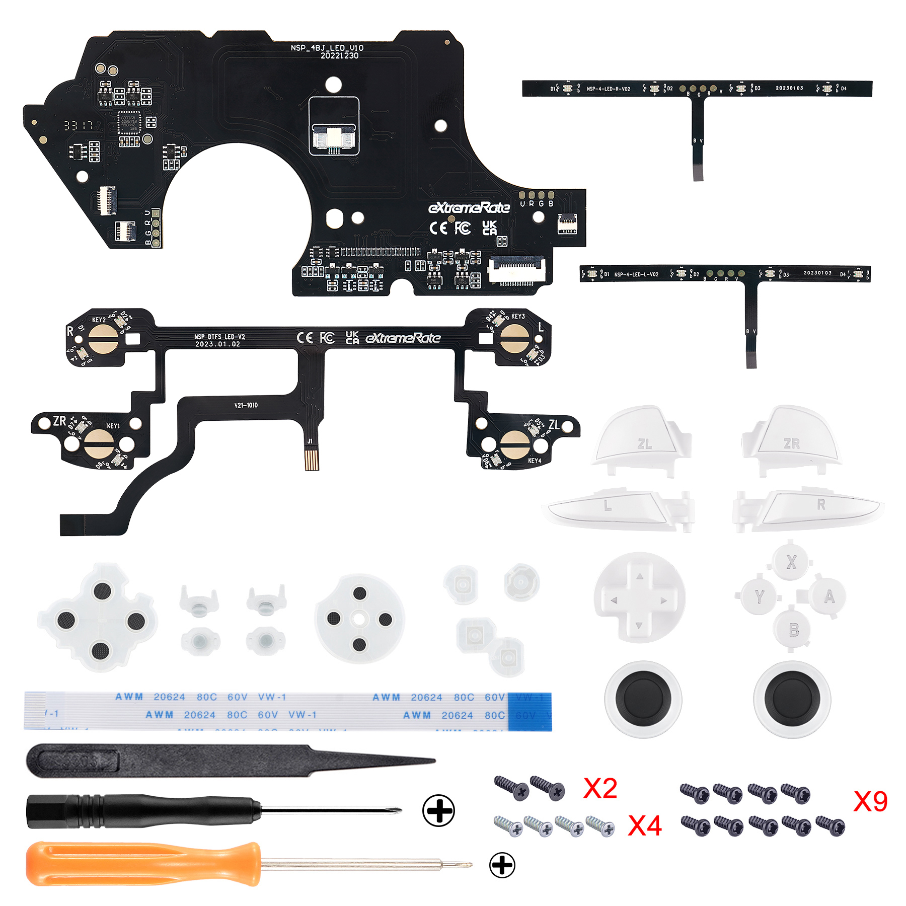 LED Kit With White Button NSLED017