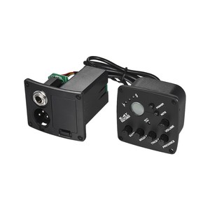 アコースティックギター4バンドEQイコライザートーンおよびボリュームアンププリアンプピエゾピックアップ6.35mm XLR、LCDディスプレイ付き - Product Image 3
