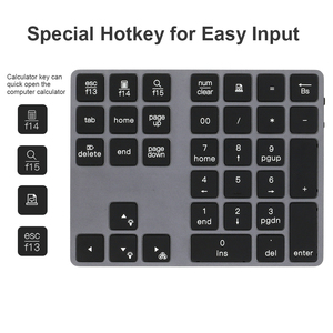 Pocket Calculator Numpad Number Pad Backlight Wireless bluetooth <strong>Numeric</strong> Keypad with 7 Color - Product Image 6