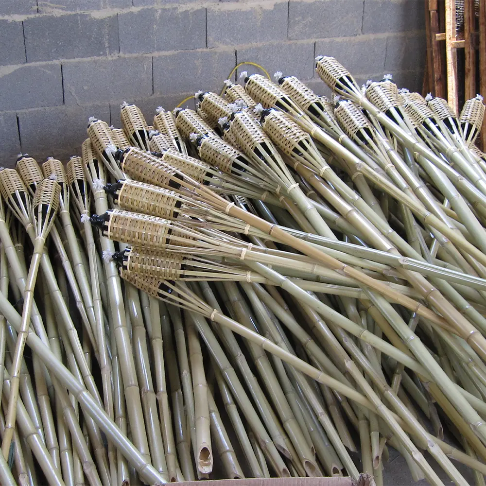 Natürliche Pflanze Bambus Produkt Nacht Camping Außen beleuchtung Heizöl Bambus Fackel