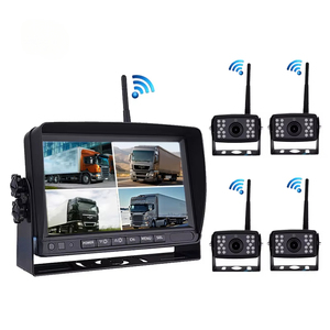 <strong>Wireless</strong> 4 <strong>Backup</strong> <strong>Cameras</strong> IR Night Vision Dvr Waterproof With 7&quot; Rear View Monitor Reversing Aid <strong>System</strong> for <strong>RV</strong> Truck Bus - Product Image 1