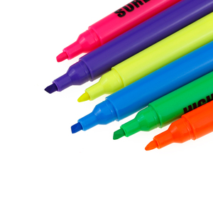 BECOL Hot Sale <strong>Chisel</strong> <strong>Tip</strong> <strong>Highlighter</strong> Markers Multi-color Fancy <strong>Highlighter</strong> Marker Pen With Custom Logo for Promotion - Product Image 3