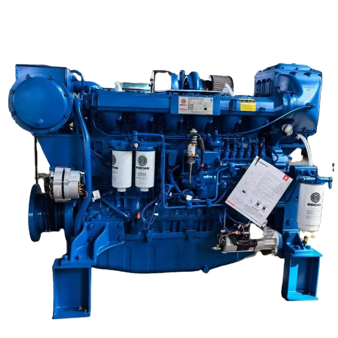 Motor diésel de barco de 500HP con caja de cambios Marina 1800rpm, 1 unidad