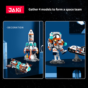 JAKI ABS บล็อกตัวต่อพลาสติกขนาดเล็กสำหรับสร้างอวกาศอวกาศสำหรับเด็กชุดของเล่นแบบ DIY บรรจุในกล่อง - Product Image 4