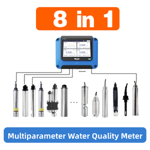 Probador de calidad del agua digital en línea 8 en 1, medidor TDS digital personalizado OEM, compensación de temperatura para pruebas de pureza del agua