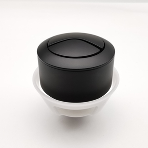 隠しケーブル式WCシスタンマットブラック用デュアルフラッシュプッシュボタン、バスルームトイレ修理用ラウンドボタン - Product Image 1