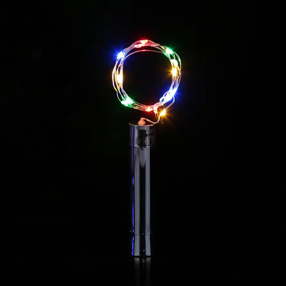 Lampu Topper anggur kaca luar ruangan lampu botol gabus Led dekorasi pesta liburan dekorasi pernikahan tali lampu Natal karangan bunga peri