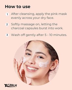 OEM ODM Pore Clarifying Charcoal Blackheads Pores Acne Control Color Changing Fun Skincare Detox Face <strong>Clay</strong> Mask Wash Off Type