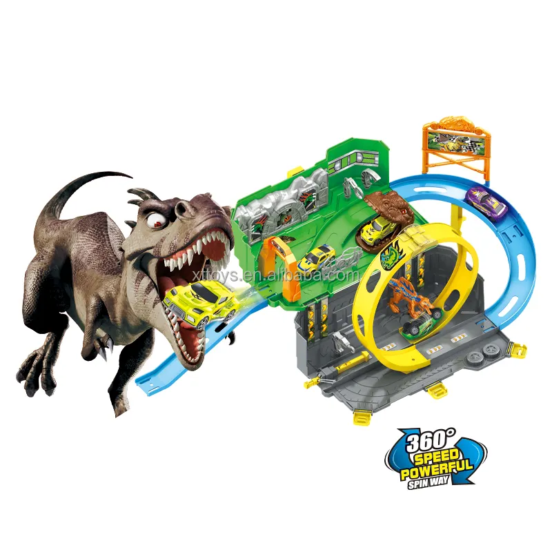 Factory direct marketing children's educational toy dinosaur track toy car