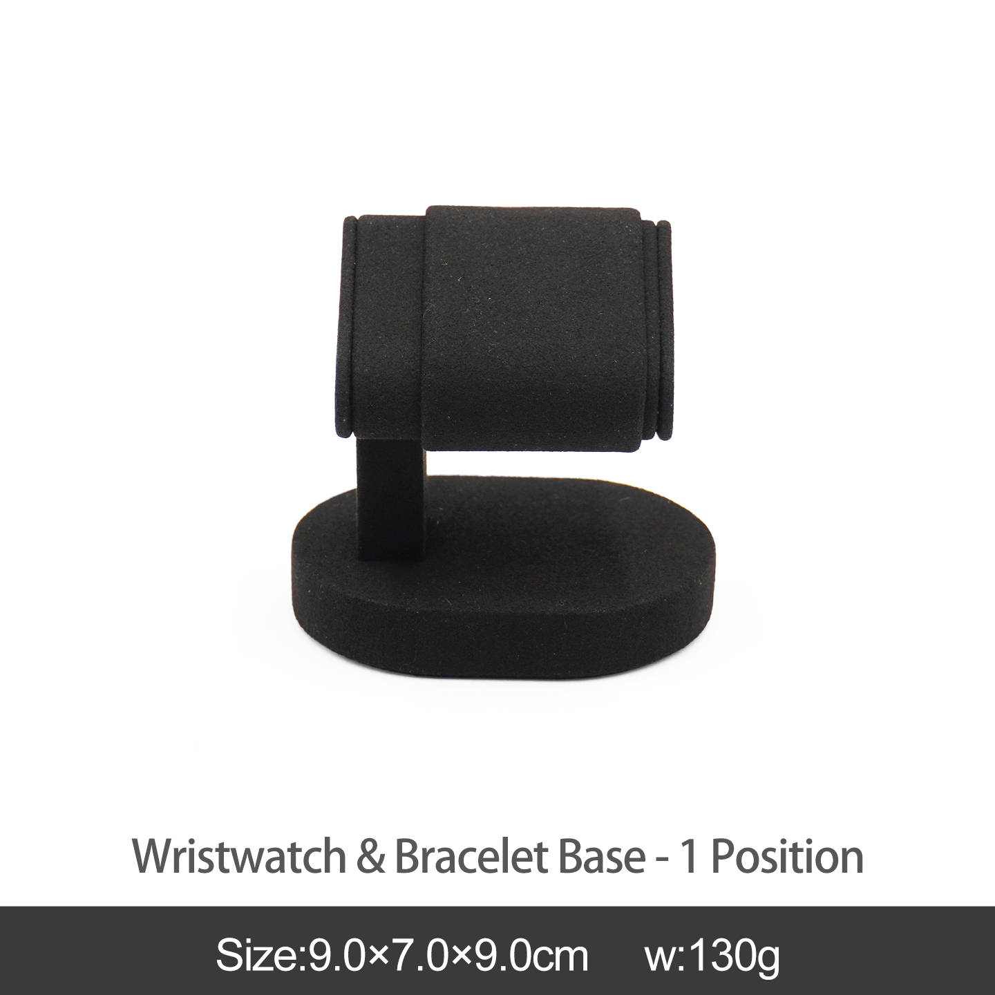 Base de montre-bracelet noire - 1 position