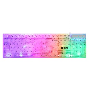 Douni KB101 RGB透明键盘机械触摸笔记本电脑游戏有线键盘 - Product Image 1