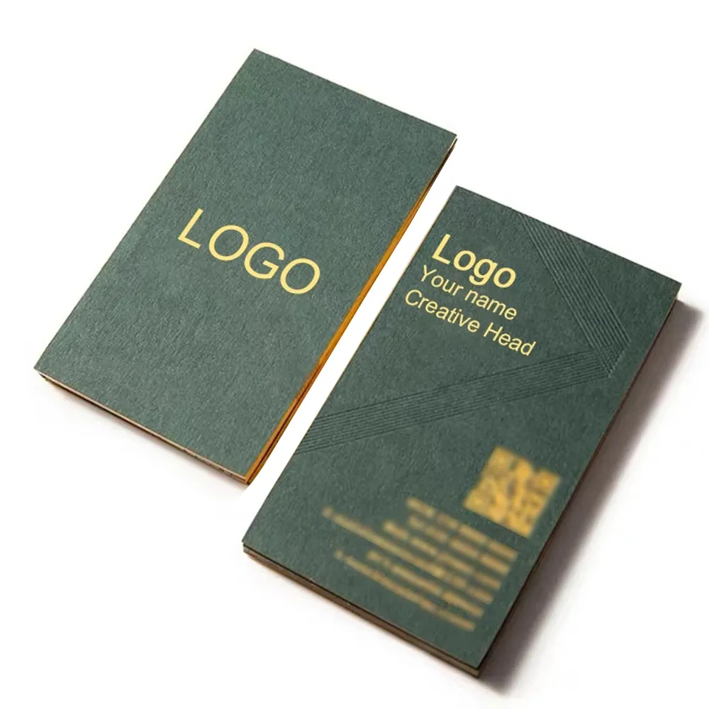 Logotipo personalizado/impresión estampado en caliente tarjeta de visita 9*5,4 CM tarjetas de visita personalizadas de doble cara