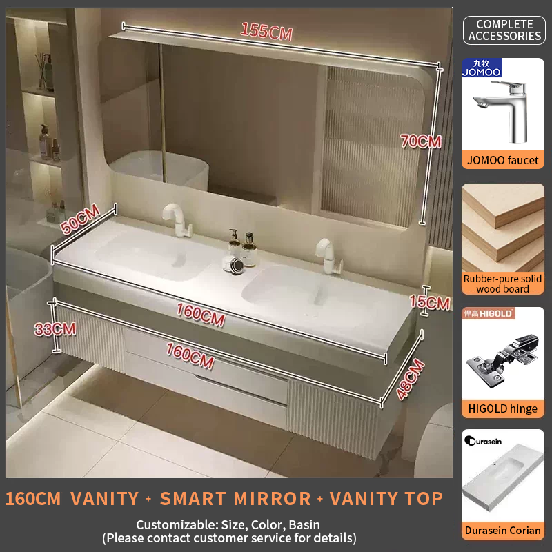 160Durasein Countertop + Smart Mirror